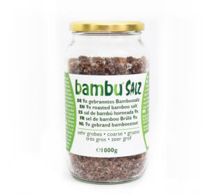 Envase 9x sal de bambú quemado muy gruesa (1000gr)