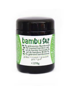 Envase 9x sal de bambú quemado gruesa (270gr)
