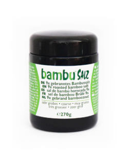 Envase 9x sal de bambú quemado muy gruesa (270gr)